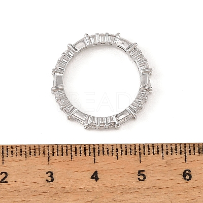 Brass Micro Pave Cubic Zirconia Finger Rings CU-CBA8D1E-01P-1