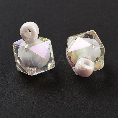UV Plating Opaque Acrylic Pendants OACR-S142-03C-1