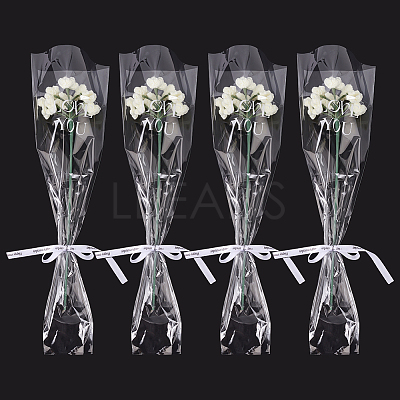 Babysbreath Cotton Knitting Artificial Flower AJEW-WH0314-414B-1