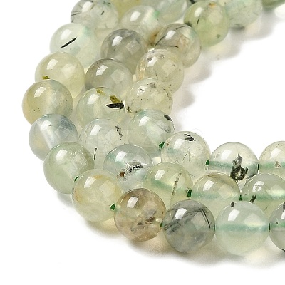 Natural Prehnite Beads Strands G-S333-6mm-032-1