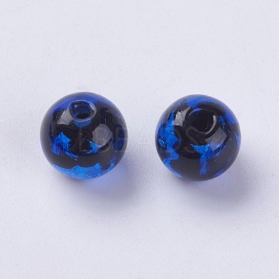 Handmade Silver Foil Lampwork Beads LAMP-J089-Q07-1