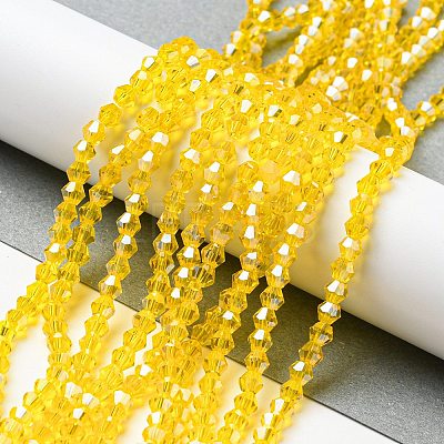 Transparent Electroplate Glass Beads Strands LS-EGLA-A039-T3mm-A22-1