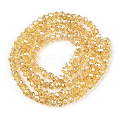 Electroplate Glass Beads Strands EGLA-A034-T1mm-A01-1