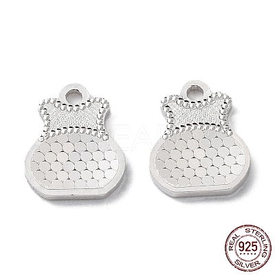 Rhodium Plated 925 Sterling Silver Charms STER-C003-09P-1