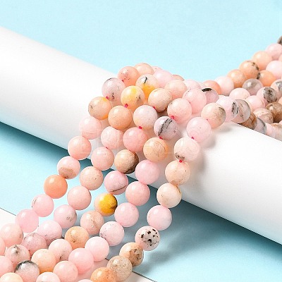 Natural Imitation Pink Opal Beads Strands G-G992-A03-1