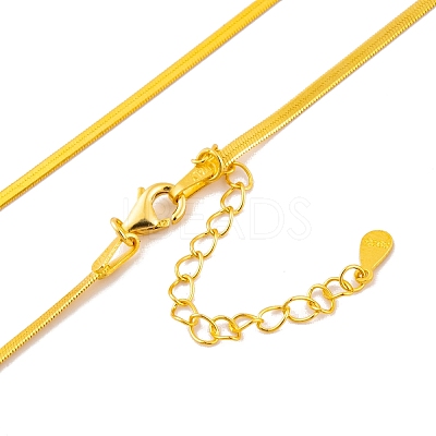 925 Sterling Silver Snake Chain Necklaces NJEW-P300-01B-G-1