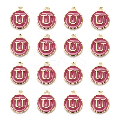 Golden Plated Alloy Enamel Charms X-ENAM-S118-08U-1