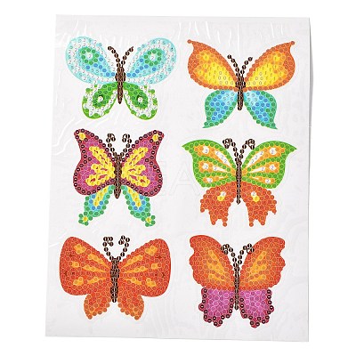 DIY Butterfly Diamond Painting Stickers Kits For Kids DIY-O016-11-1