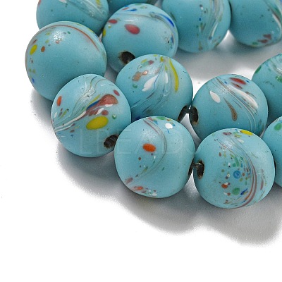 Handmade Lampwork Beads Strands BLOW-D006-07G-1