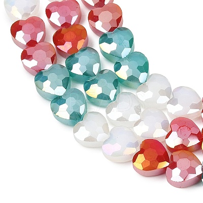 Electroplate Transparent Glass Beads Strands GL-CBADAFE-01H-1