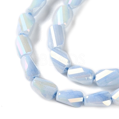 Ombre Effect Dyed Glass Beads Strands GLAA-I059-01B-1