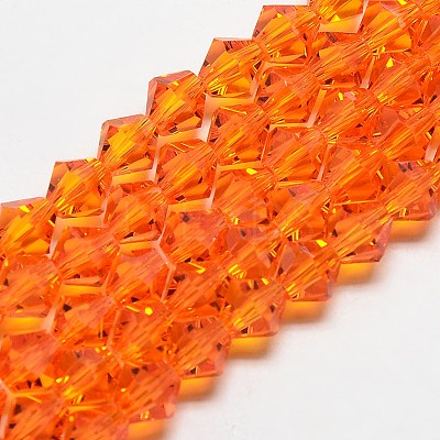 Imitate Austrian Crystal Bicone Glass Beads Strands X-GLAA-F029-6x6mm-11-1