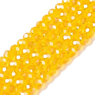 Electroplate Glass Beads Strands EGLA-A044-T4mm-A05-1