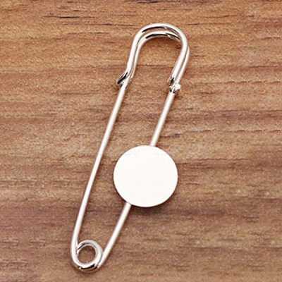 Brass Safety Pins Brooch Findings KK-WH0081-92A-G-1