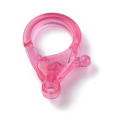 Transparent Plastic Lobster CLaw Clasps KY-H005-A12-1