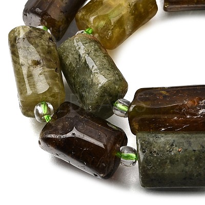 Natural Green Garnet Beads Strands GG-CBA8682-A10-1
