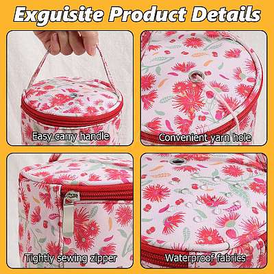 Polycotton Knitting Zipper Cylinder Bag AJEW-WH20011-19B-1