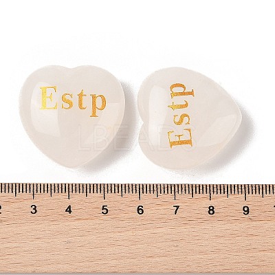 Natural Quartz Crystal Heart Engraving MBTI Figurines Statues for Home Office Desk Decorations X1-G-K353-05J-1