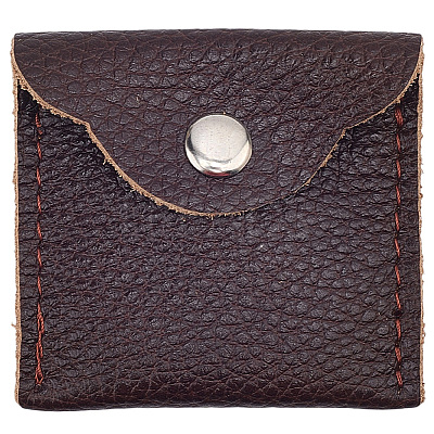 1Pc Square Leather Ring Storage Bags with Snap Button ABAG-CL0001-23-1