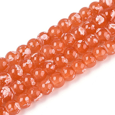 Baking Paint Glass Beads Strands DGLA-N015-4mm-04-1