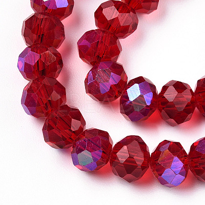 Electroplate Glass Beads Strands EGLA-A034-T8mm-L20-1