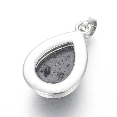 Natural Lava Rock Pendants G-L512-C12-1