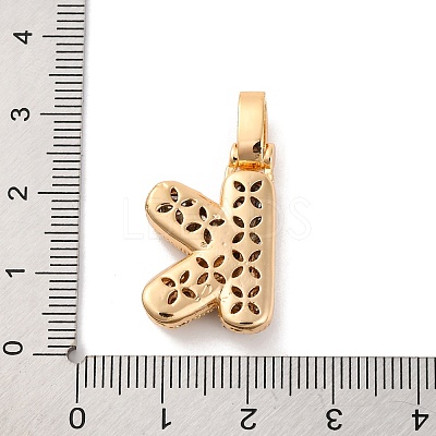 Brass Micro Pave Cubic Zirconia Pendants KK-C076-29K-G01-1