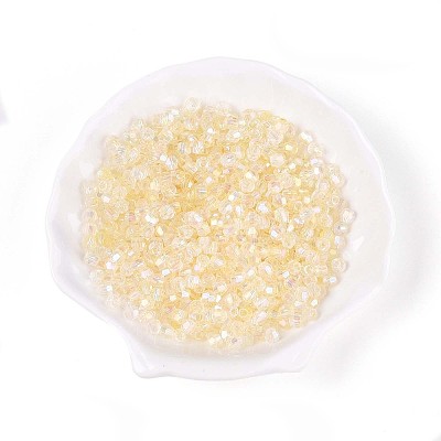 Transparent Spray Painted Glass Beads X1-EGLA-N018-4mm-10-1