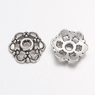 Tibetan Silver Fancy Bead Caps X-AA0502-1
