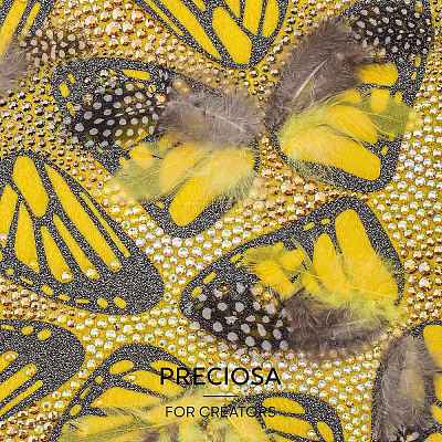 Preciosa&reg Crystal Hotfix Flatback Stones Y-PRC-HSS8-60010-200-1