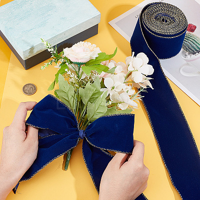 10 Yards Single Face Velvet Ribbon OCOR-WH0092-39C-1
