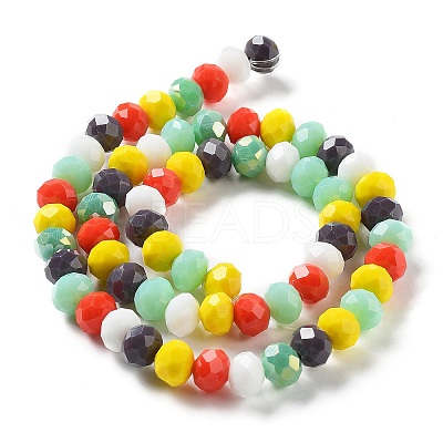 Glass Beads Strands EGLA-A034-M8mm-43-1