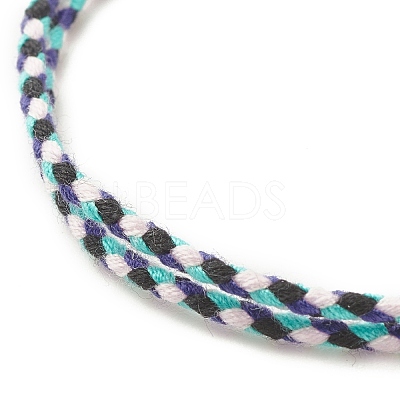 5Pcs Macrame Cotton Braided Cord Anklets Set AJEW-AN00486-04-1