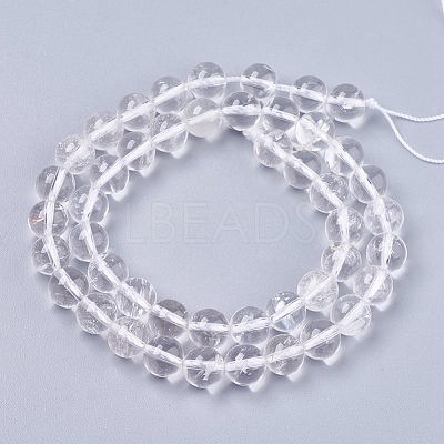 Natural Quartz Crystal Beads Strands G-R193-05-8mm-1