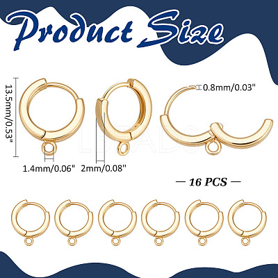 16Pcs Brass Earring Findings KK-ME0002-50-1