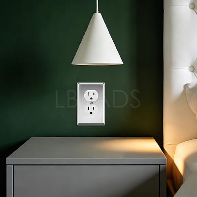 ABS Plastic Receptacle Outlet Wall Plate AJEW-WH0410-464A-02-1
