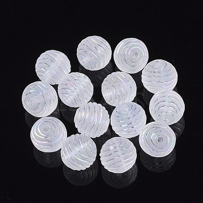 Transparent Acrylic Corrugated Beads X-TACR-S134-012-1