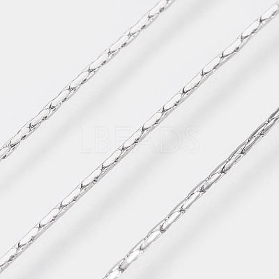 Long-Lasting Plated Brass Boston Link Chain Necklaces NJEW-K112-08P-NF-1