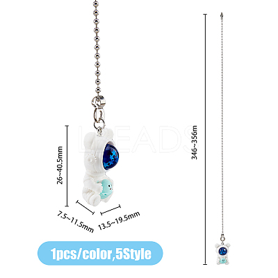5Pcs Resin Ceiling Fan Pull Chain Extenders AJEW-PH01449-1