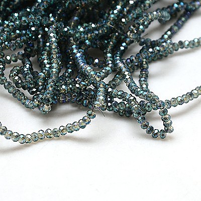 Electroplate Glass Beads Strands EGLA-J025-F25-1