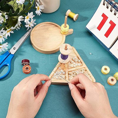 2 Styles Wooden Weaving Beading Loom Kit TOOL-NB0001-63-1