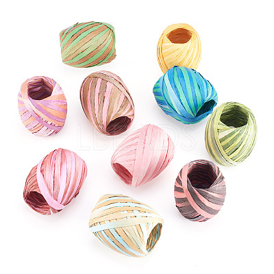 10 Rolls 10 Colors Raffia Natural Rope OCOR-TA0002-25-1