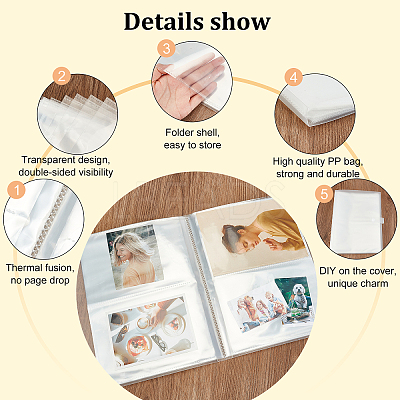 PP Plastic Card Storage Albums AJEW-WH0258-509A-1