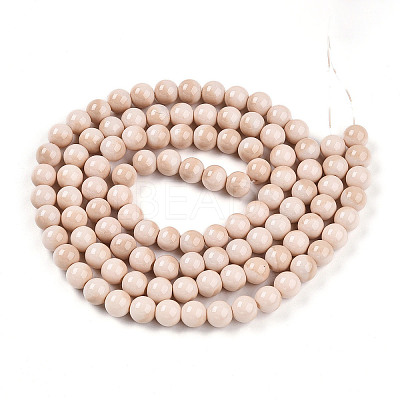 Baking Paint Glass Beads Strands DGLA-N012-8mm-07-1
