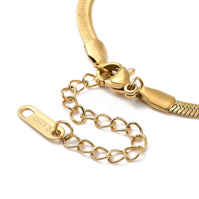 Ion Plating(IP) 304 Stainless Steel Herringbone Chain Bracelet for Men Women BJEW-E058-01B-G-1