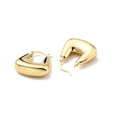 Rack Plating Brass Chunky Trapezoid Hoop Earrings for Women LS-EJEW-G288-36G-1