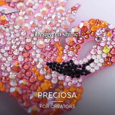 Preciosa&reg Crystal Hotfix Flatback Stones Y-PRC-HSS10-90350-200-1