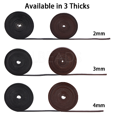Flat Cowhide Leather Cord WL-GF0001-10D-03-1
