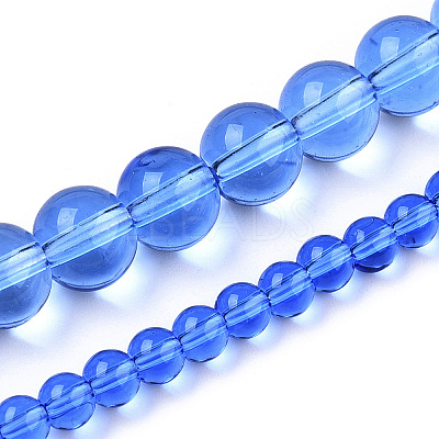 Transparent Glass Beads Strands GLAA-T032-T8mm-04-1