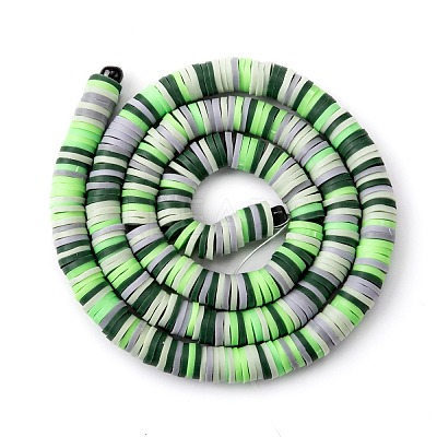 Handmade Polymer Clay Beads Strands CLAY-R089-6mm-T02B-27-1